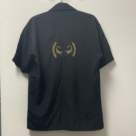 Vintage Daneli Gold Scorpions & Rhinestones Western Wear Button Down Shirt! - Picture 9 of 11